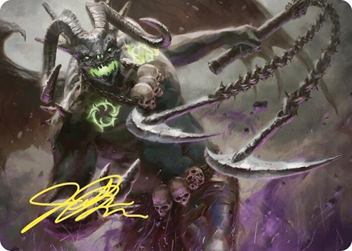 Archfiend of Despair Art Card (Gold-Stamped Signature) 12 card from Art Series: Commander Masters