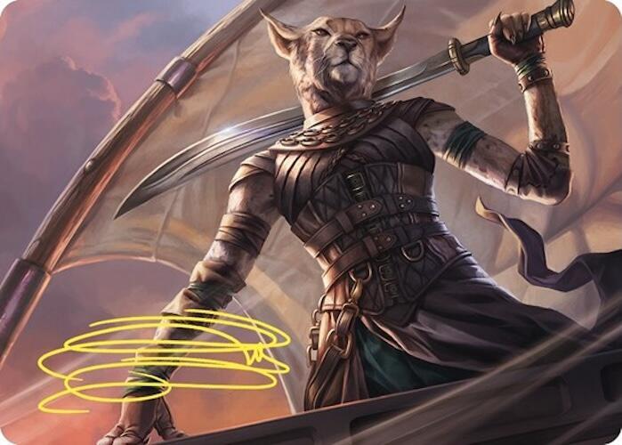 Mirri, Weatherlight Duelist Art Card (Gold-Stamped Signature) 28 card from Art Series: Commander Masters