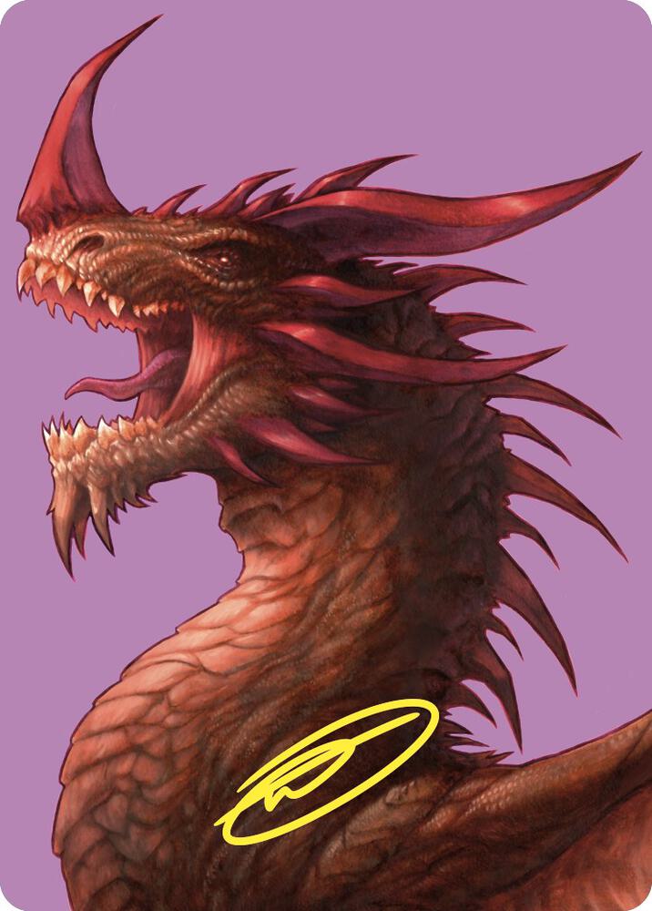The Ur-Dragon Art Card (Gold-Stamped Signature) 61 card from Art Series: Commander Masters