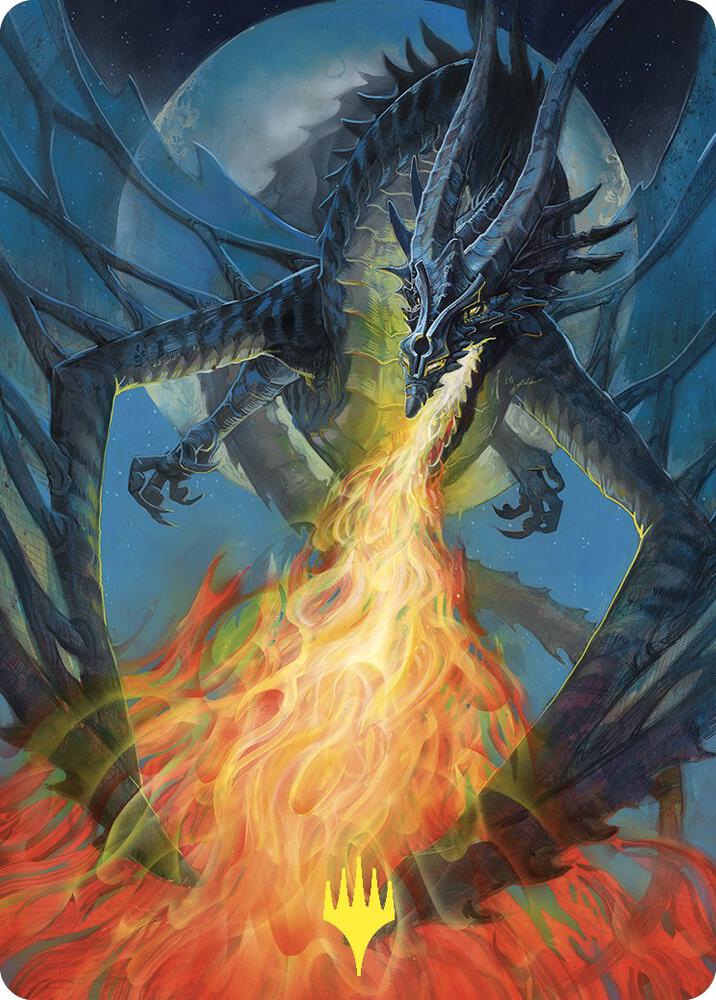 Balefire Dragon Art Card (Gold-Stamped) 65 card from Art Series: Commander Masters