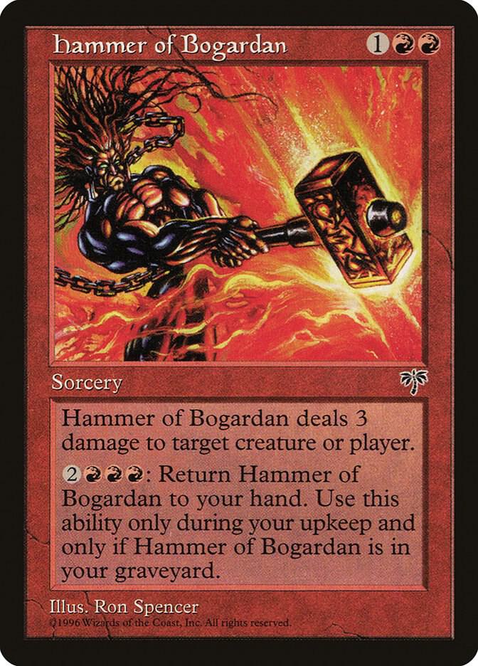 Hammer of Bogardan card from Mirage