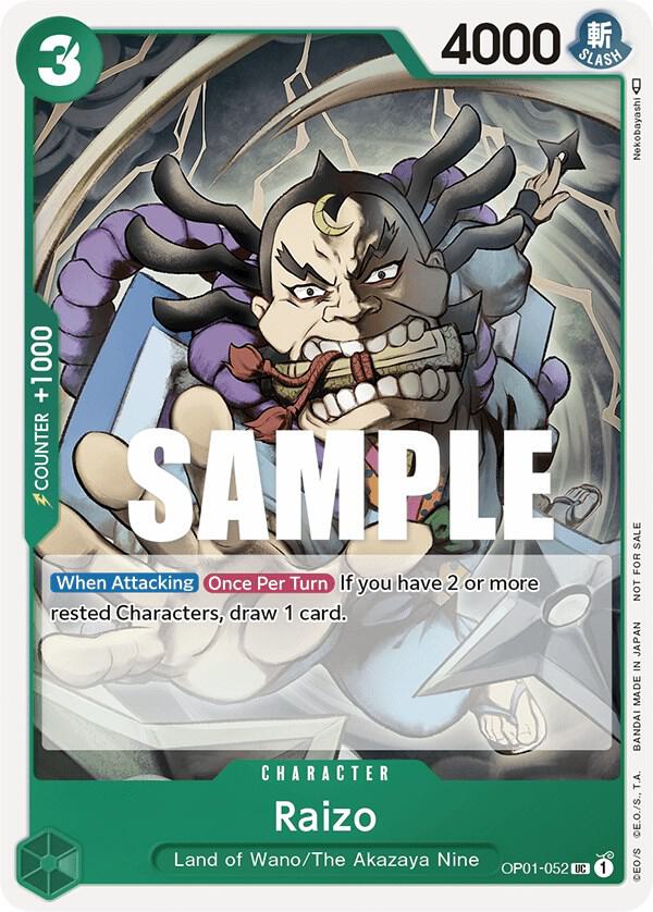 Raizo (Event Pack Vol. 2) OP01-052 card from One Piece Promotion Cards