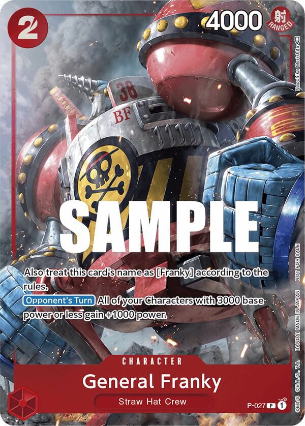 General Franky (Event Pack Vol. 2) P-027 card from One Piece Promotion Cards