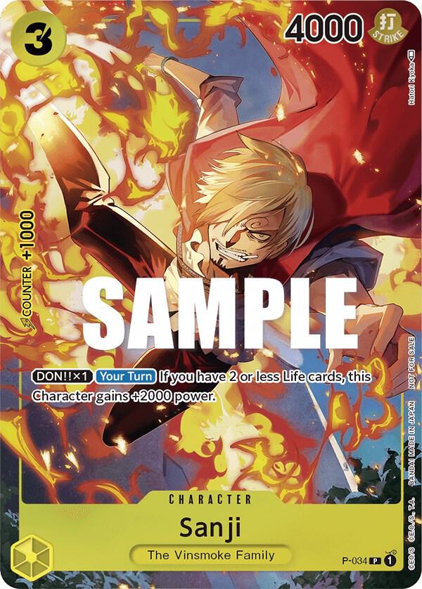 Sanji (Event Pack Vol. 2) P-034 card from One Piece Promotion Cards