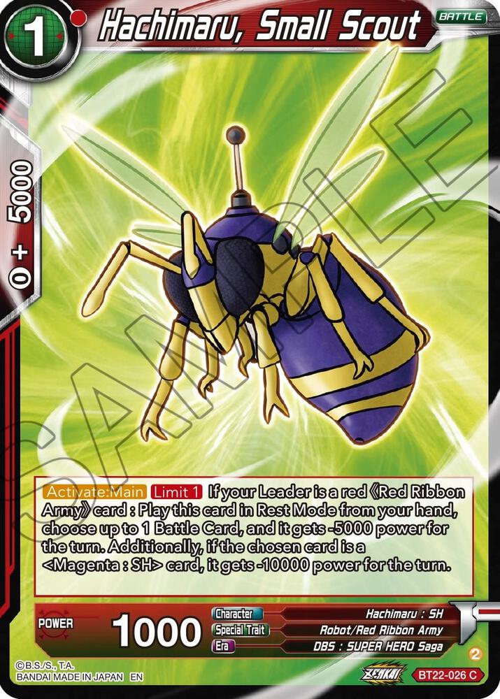 Hachimaru, Small Scout BT22-026 card from Critical Blow