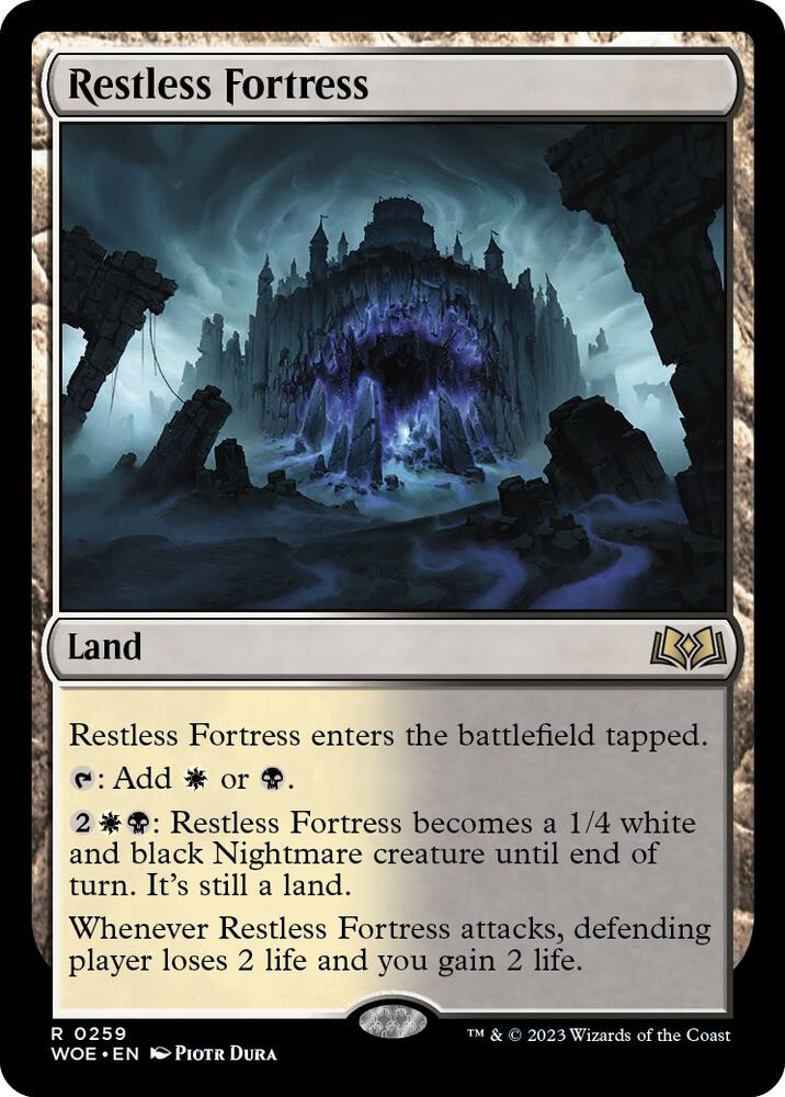 Restless Fortress 259 card from Wilds of Eldraine