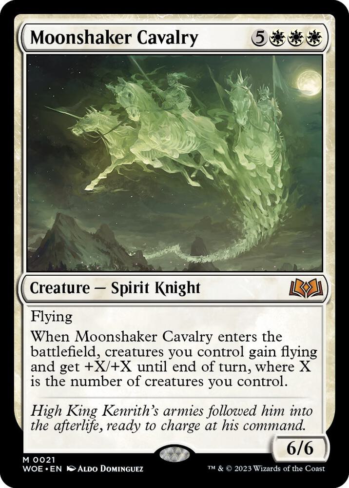 Moonshaker Cavalry 21 card from Wilds of Eldraine