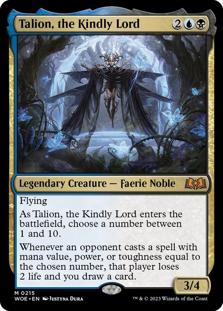 Talion, the Kindly Lord 215 card from Wilds of Eldraine