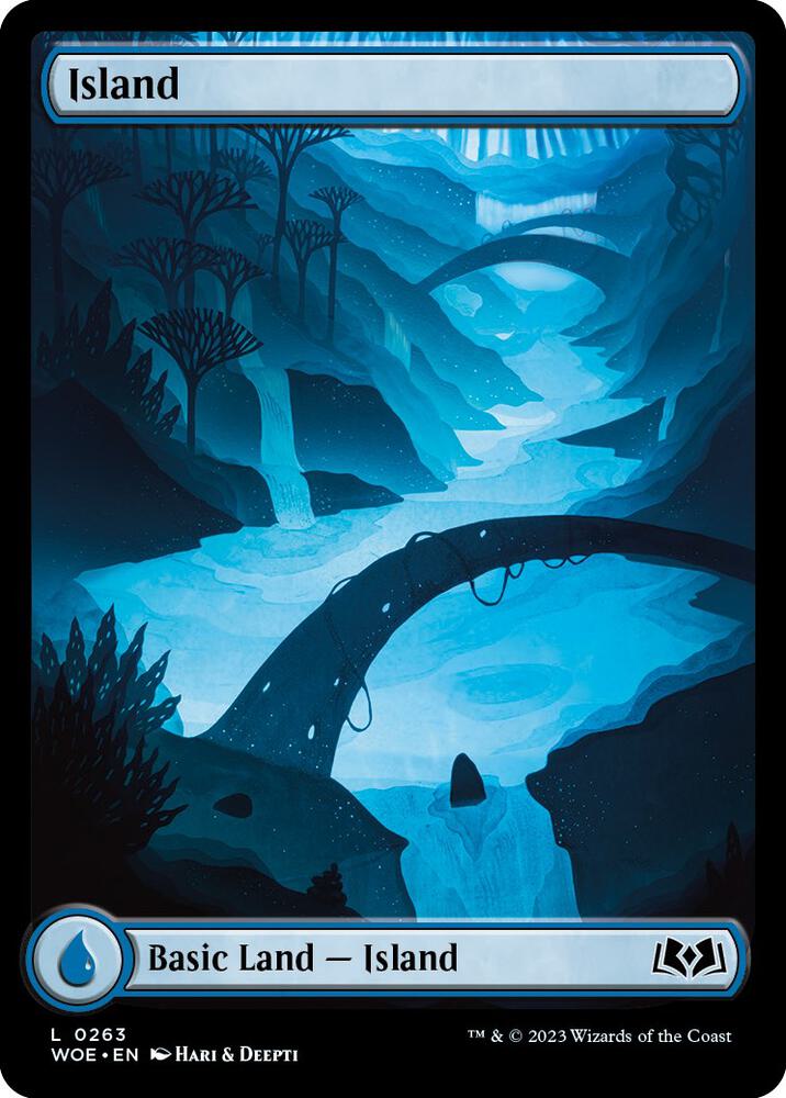 Island 263 card from Wilds of Eldraine
