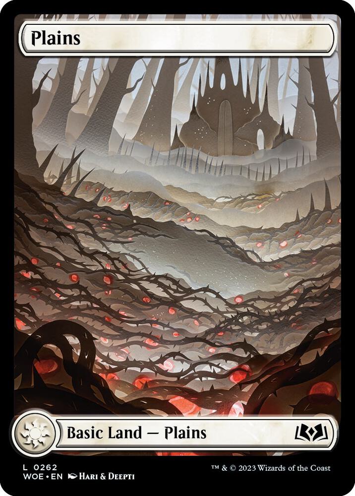 Plains 262 card from Wilds of Eldraine