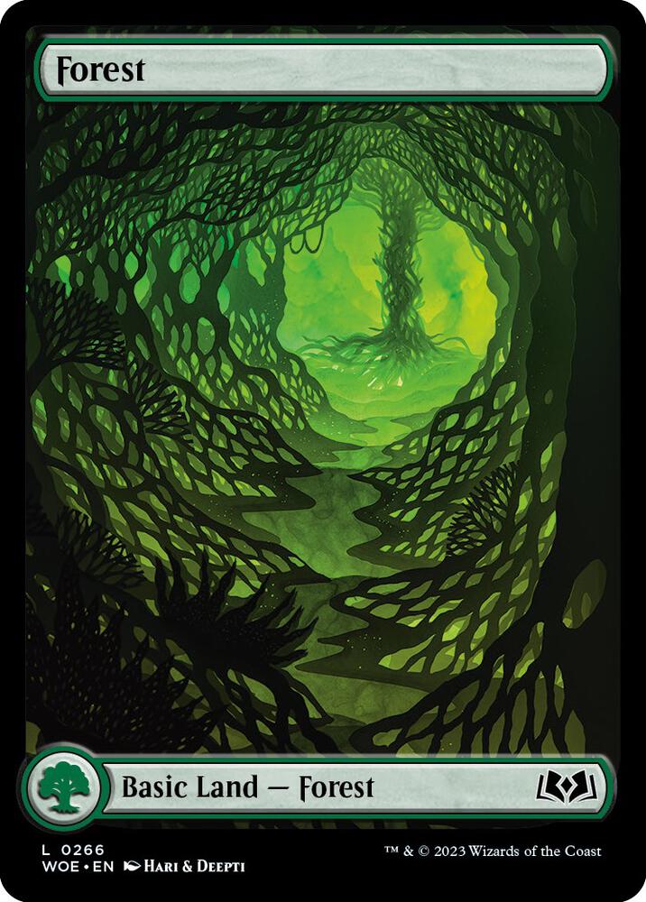 Forest 266 card from Wilds of Eldraine