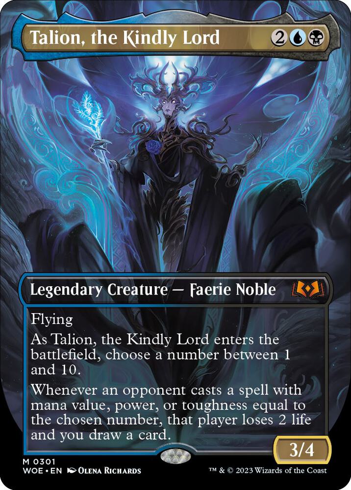 Talion, the Kindly Lord (Borderless) 301 card from Wilds of Eldraine