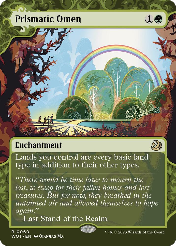 Prismatic Omen 60 card from Wilds of Eldraine: Enchanting Tales