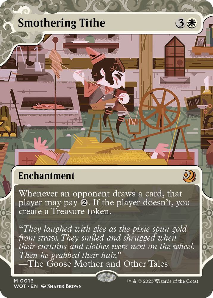 Smothering Tithe 13 card from Wilds of Eldraine: Enchanting Tales