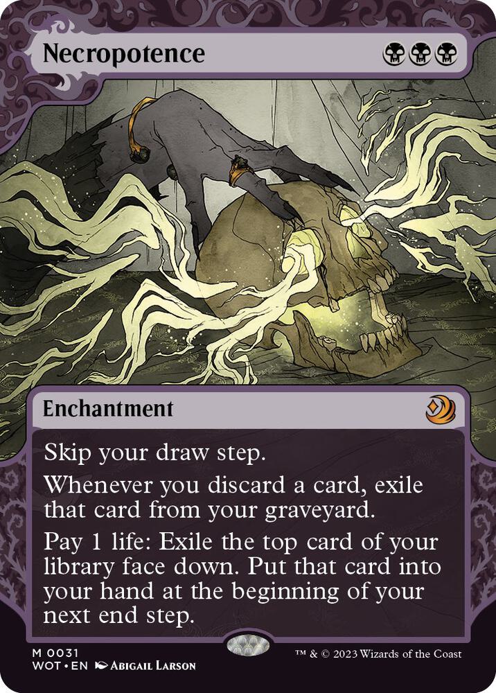 Necropotence 31 card from Wilds of Eldraine: Enchanting Tales