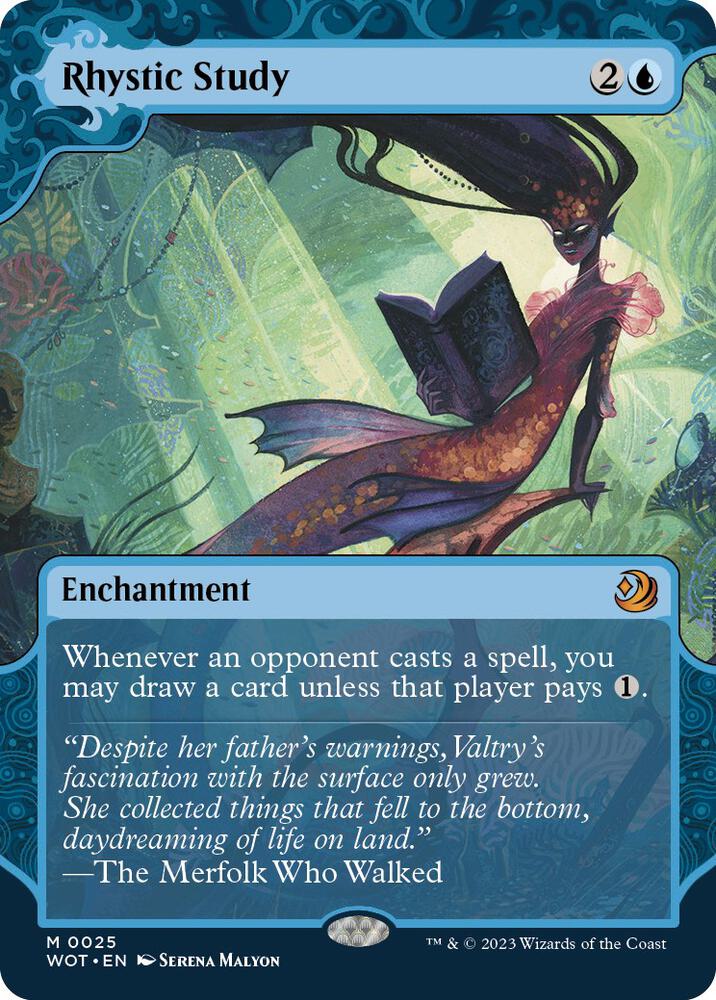 Rhystic Study 25 card from Wilds of Eldraine: Enchanting Tales