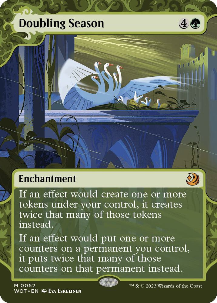Doubling Season 52 card from Wilds of Eldraine: Enchanting Tales