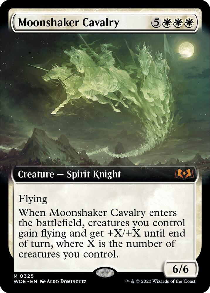 Moonshaker Cavalry (Extended Art) 325 card from Wilds of Eldraine