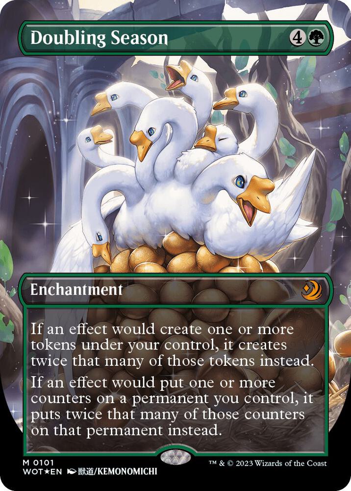 Doubling Season (Anime Borderless) (Confetti Foil) 101 card from Wilds of Eldraine: Enchanting Tales
