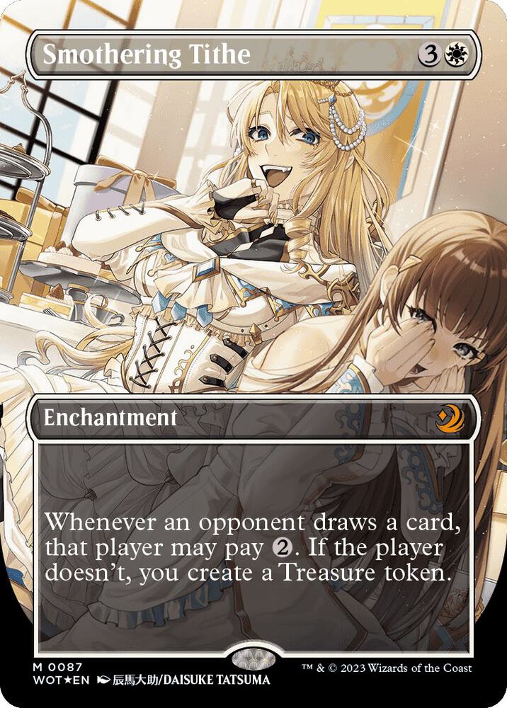 Smothering Tithe (Anime Borderless) (Confetti Foil) 87 card from Wilds of Eldraine: Enchanting Tales