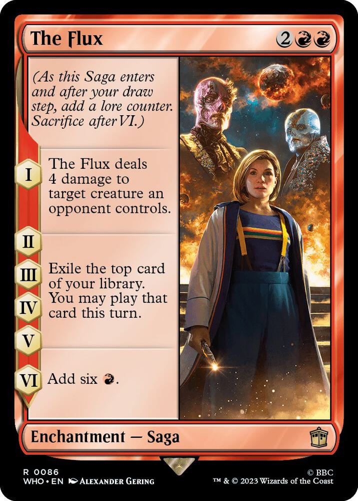 The Flux 86 card from Universes Beyond: Doctor Who