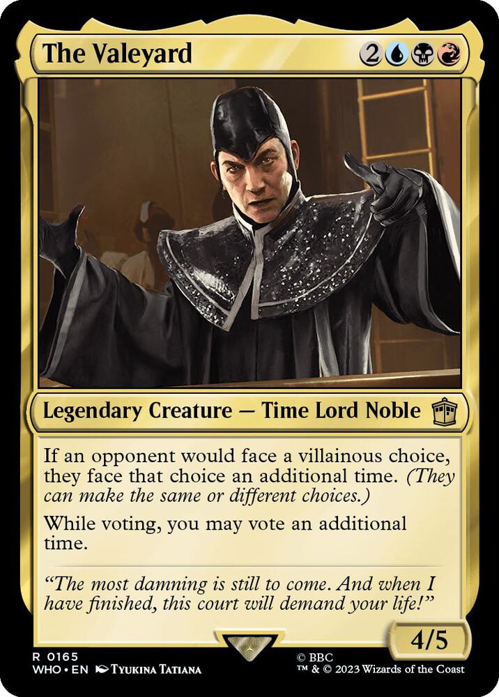 The Valeyard 165 card from Universes Beyond: Doctor Who