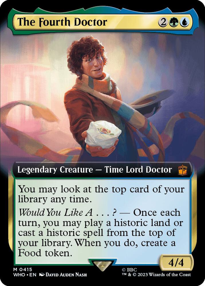 The Fourth Doctor (Extended Art) 415 card from Universes Beyond: Doctor Who