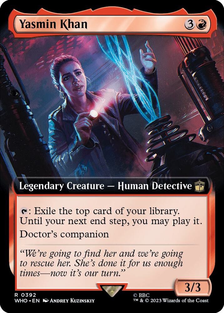 Yasmin Khan (Extended Art) 392 card from Universes Beyond: Doctor Who
