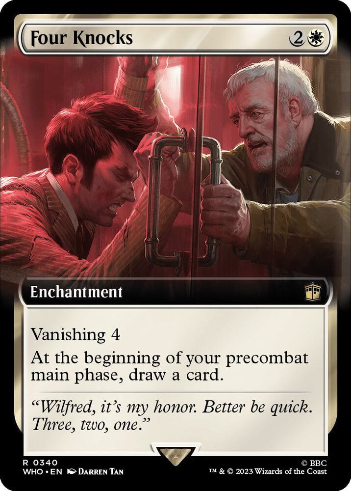 Four Knocks (Extended Art) 340 card from Universes Beyond: Doctor Who