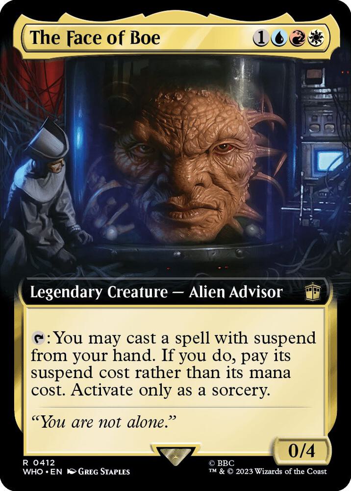 The Face of Boe (Extended Art) 412 card from Universes Beyond: Doctor Who