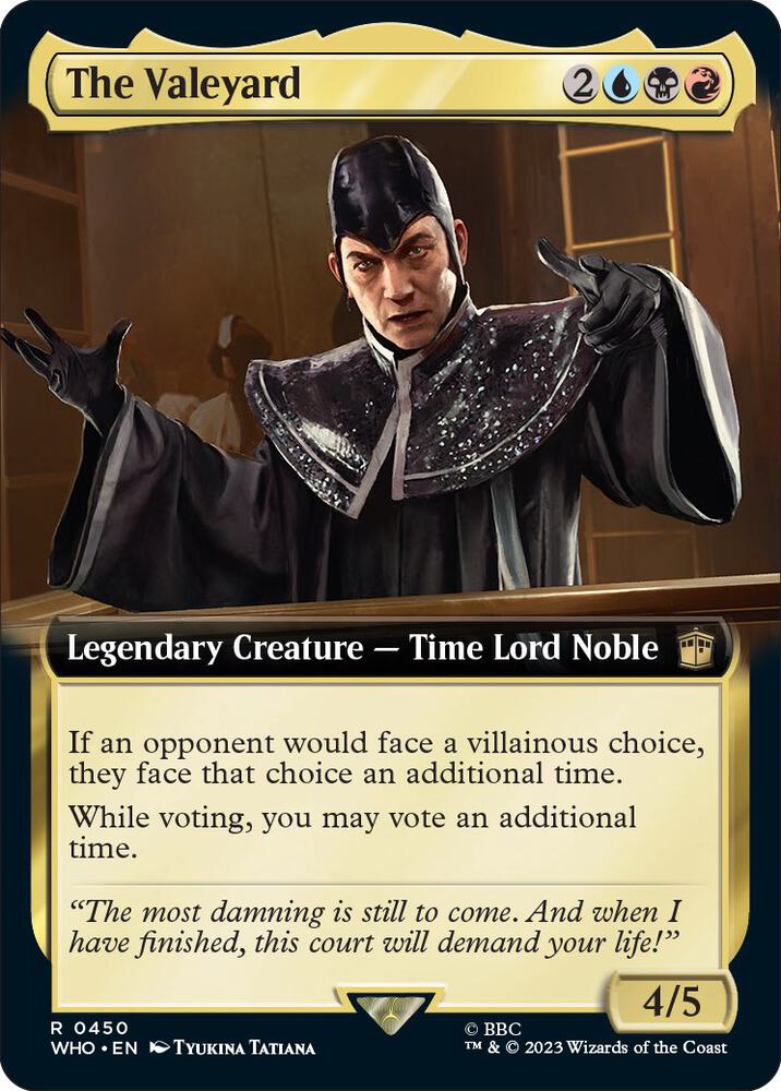 The Valeyard (Extended Art) 450 card from Universes Beyond: Doctor Who