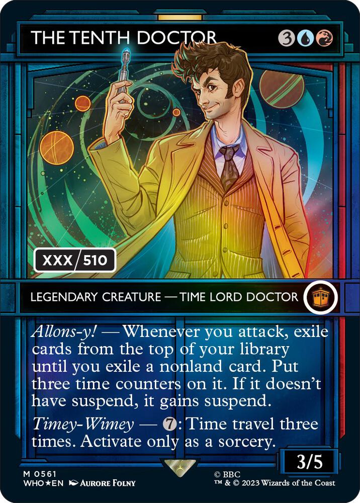 The Tenth Doctor (Serial Numbered) 561 card from Universes Beyond: Doctor Who