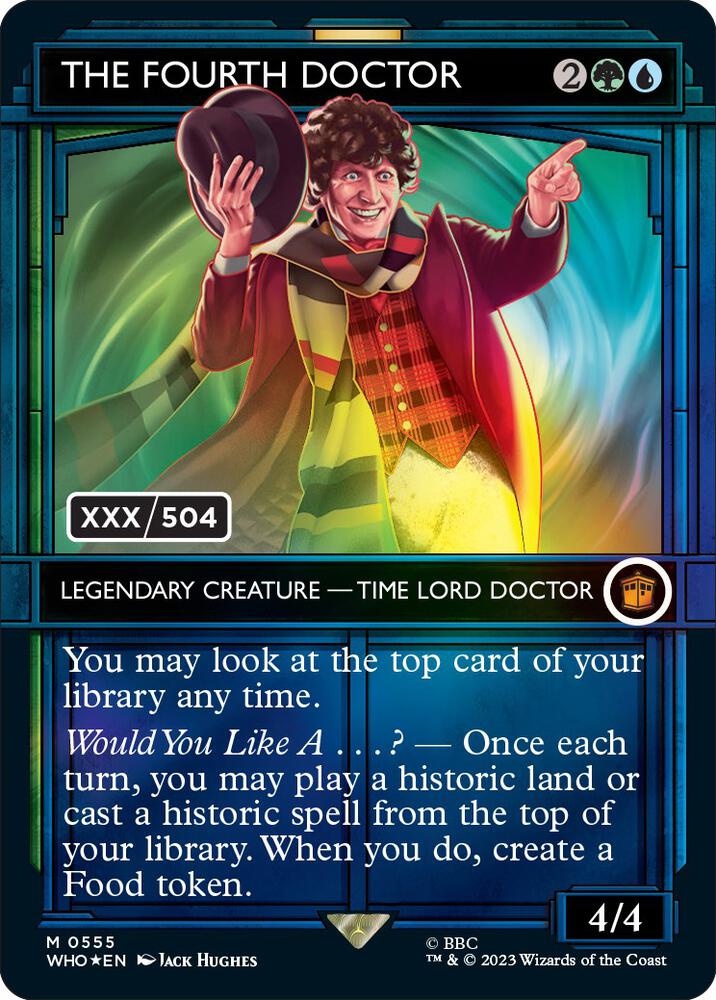 The Fourth Doctor (Serial Numbered) 555 card from Universes Beyond: Doctor Who