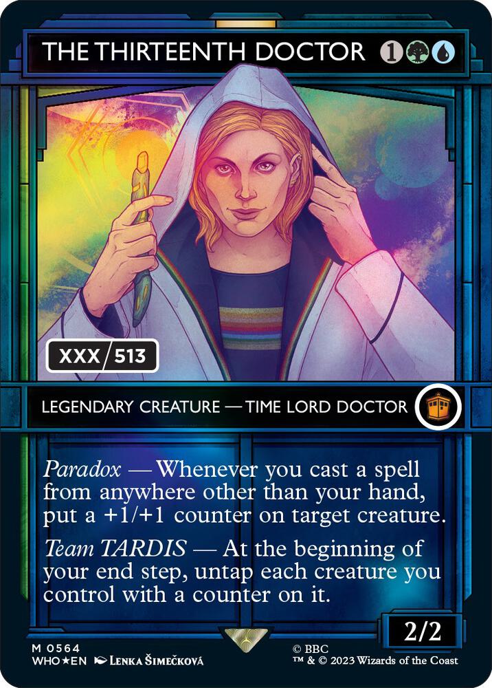 The Thirteenth Doctor (Serial Numbered) 564 card from Universes Beyond: Doctor Who