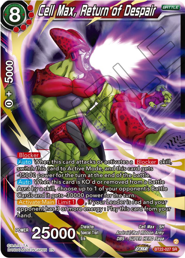 Cell Max, Return of Despair BT22-027 card from Critical Blow