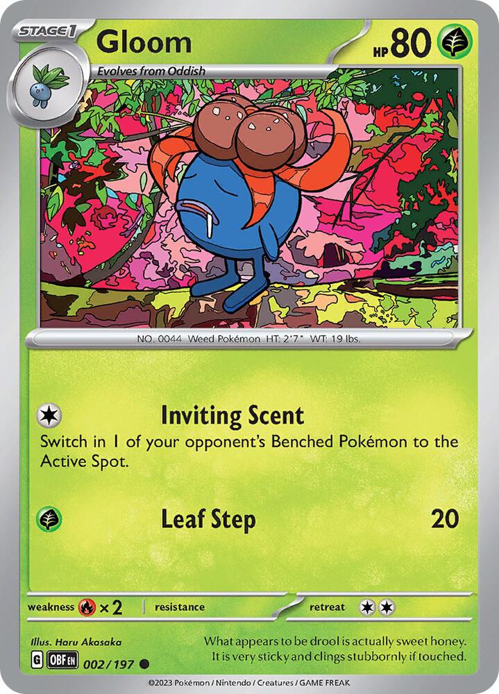 Gloom 002/197 card from SV03: Obsidian Flames