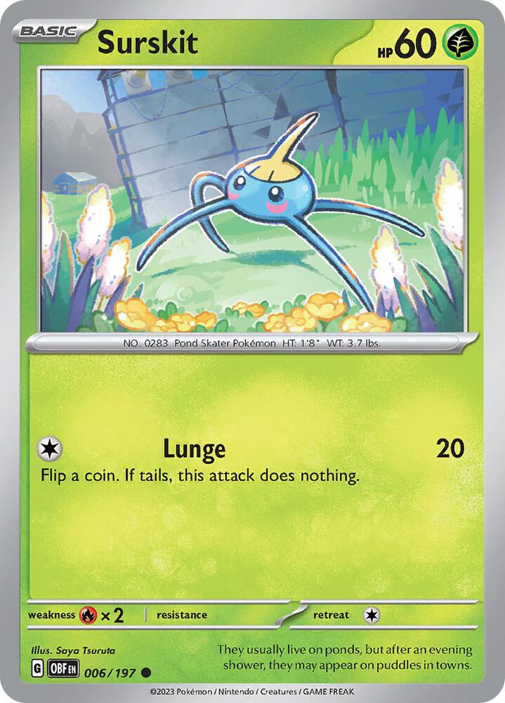 Surskit 006/197 card from SV03: Obsidian Flames
