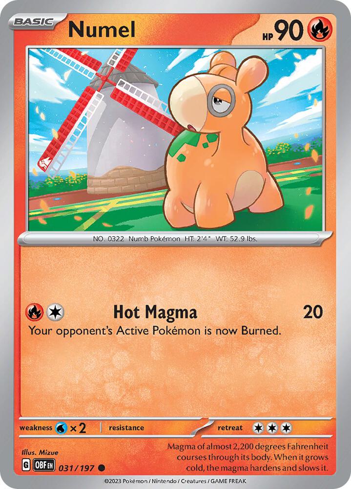Numel 031/197 card from SV03: Obsidian Flames