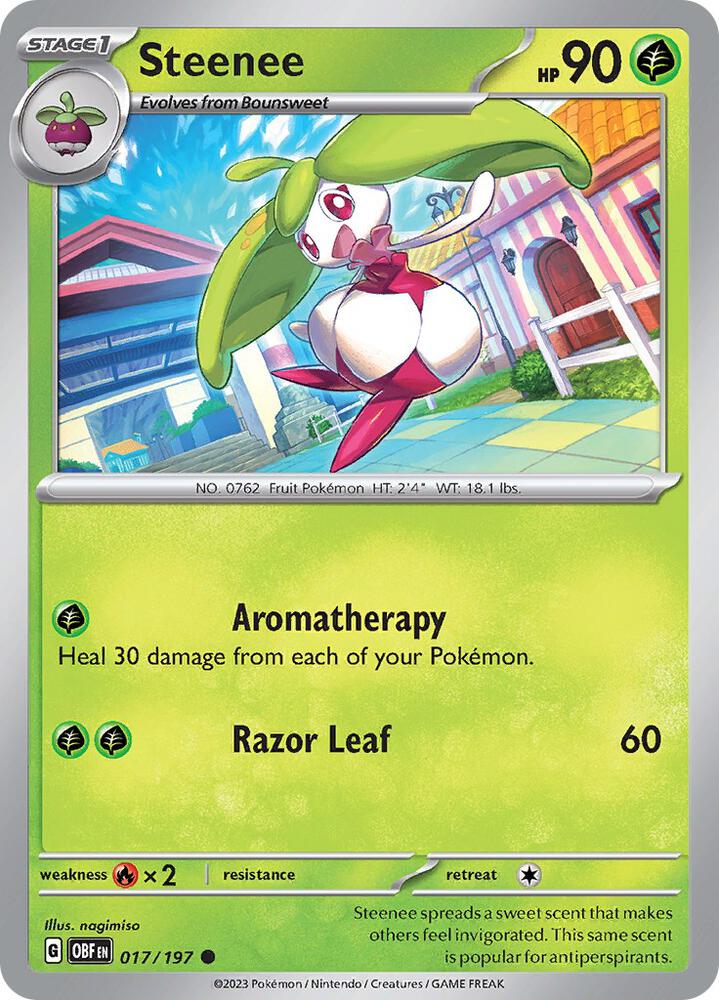 Steenee 017/197 card from SV03: Obsidian Flames