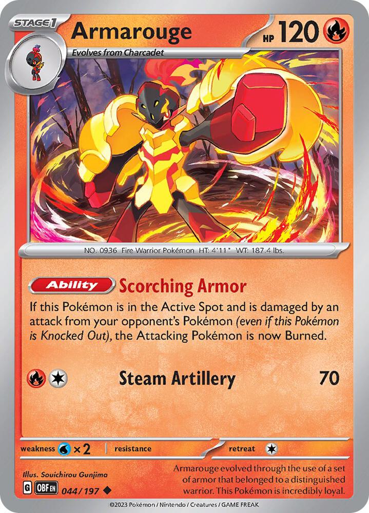 Armarouge 044/197 card from SV03: Obsidian Flames