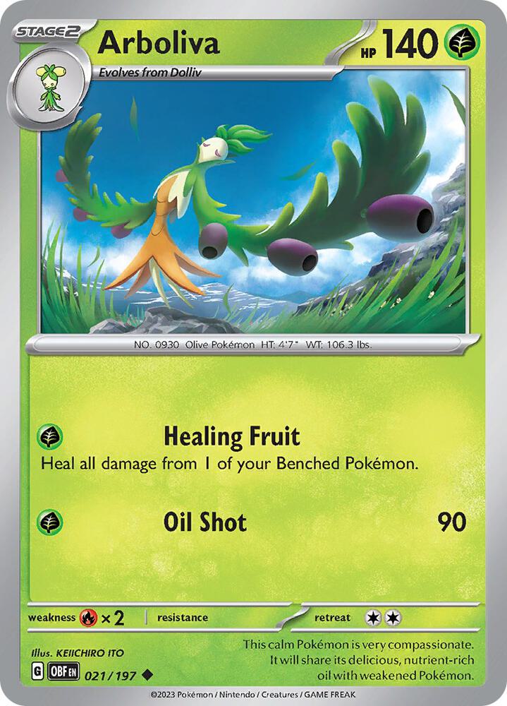 Arboliva 021/197 card from SV03: Obsidian Flames