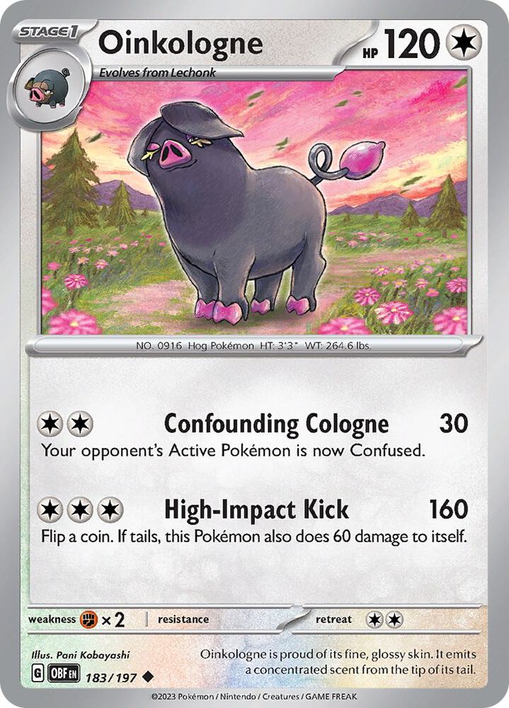 Oinkologne 183/197 card from SV03: Obsidian Flames