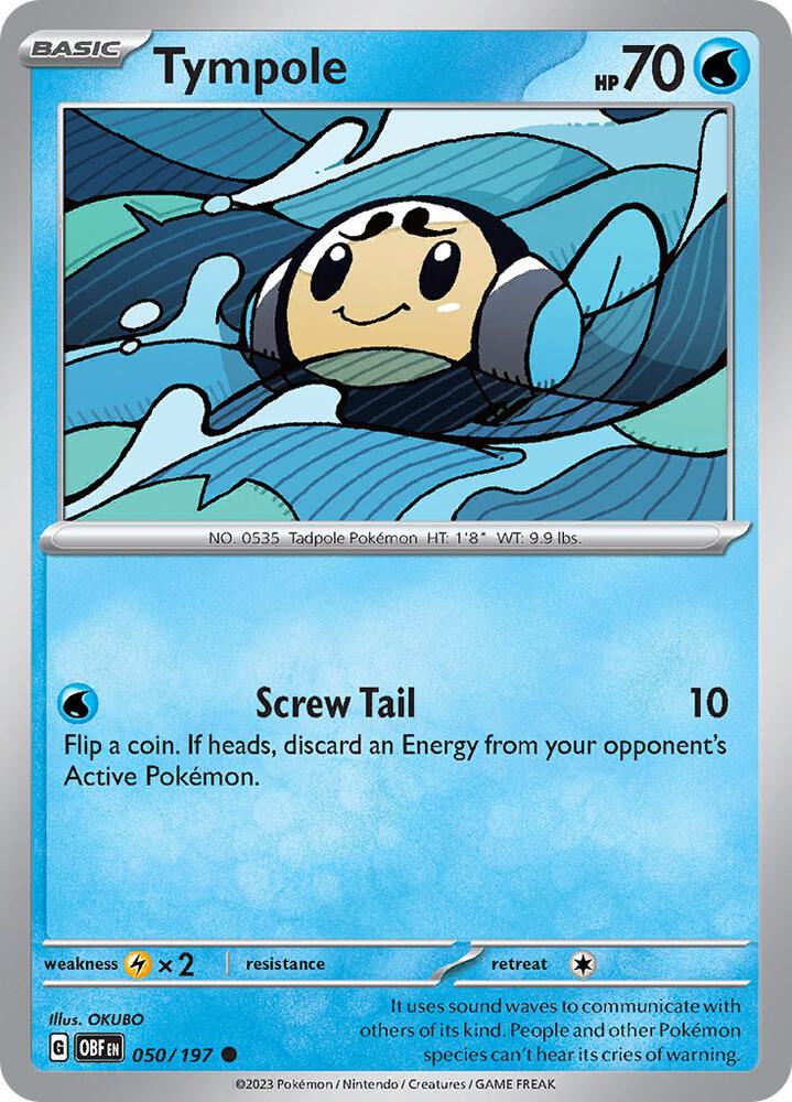 Tympole 050/197 card from SV03: Obsidian Flames