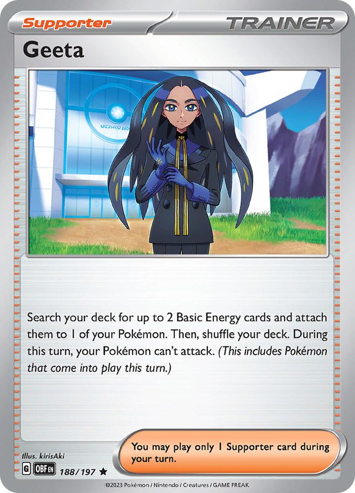 Geeta 188/197 card from SV03: Obsidian Flames