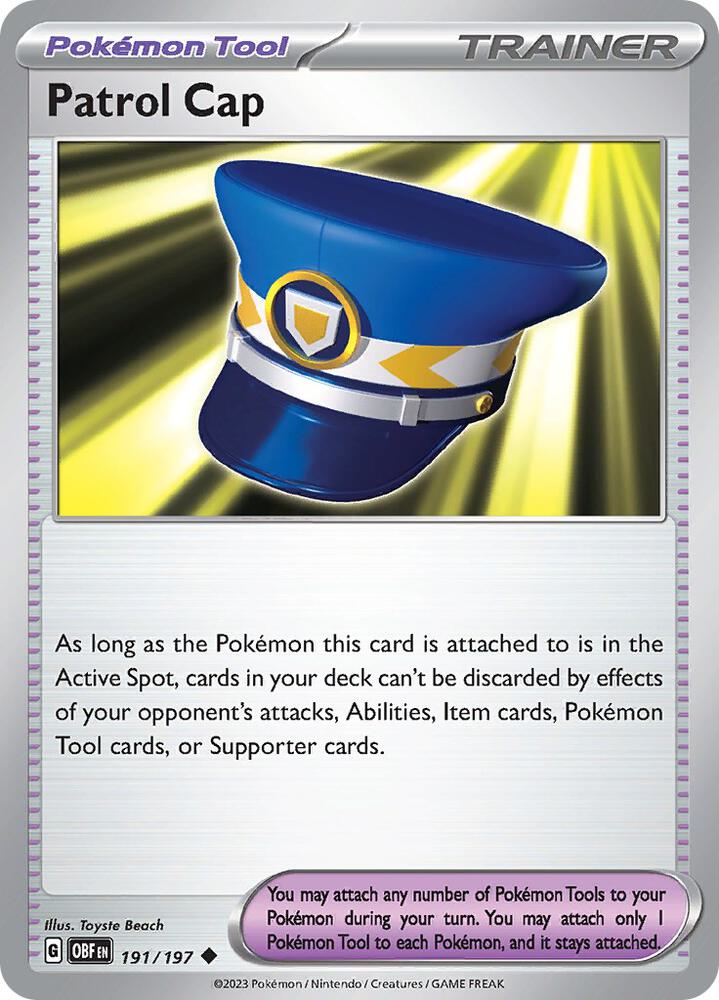 Patrol Cap 191/197 card from SV03: Obsidian Flames