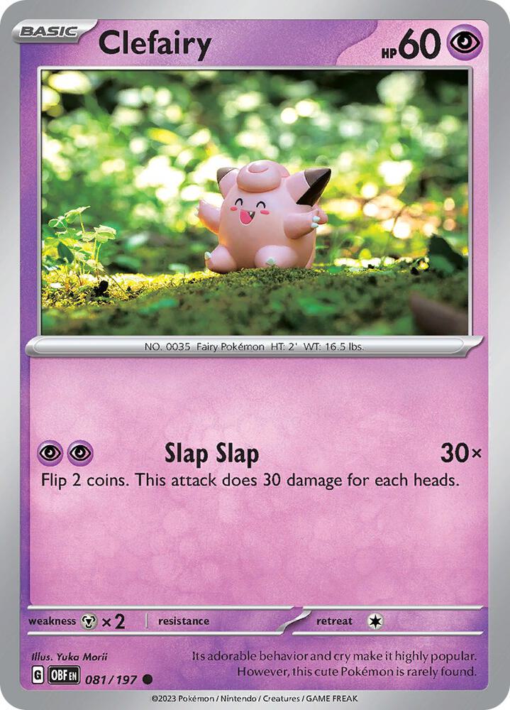 Clefairy 081/197 card from SV03: Obsidian Flames