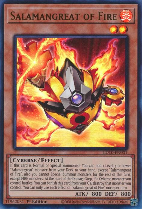 Salamangreat of Fire LD10-EN001 card from Legendary Duelists: Soulburning Volcano