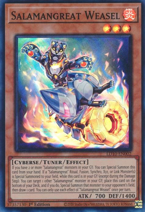 Salamangreat Weasel LD10-EN002 card from Legendary Duelists: Soulburning Volcano