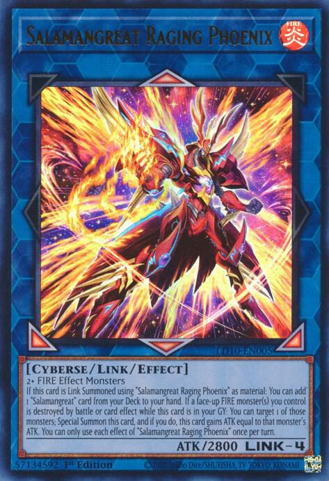 Salamangreat Raging Phoenix LD10-EN005 card from Legendary Duelists: Soulburning Volcano