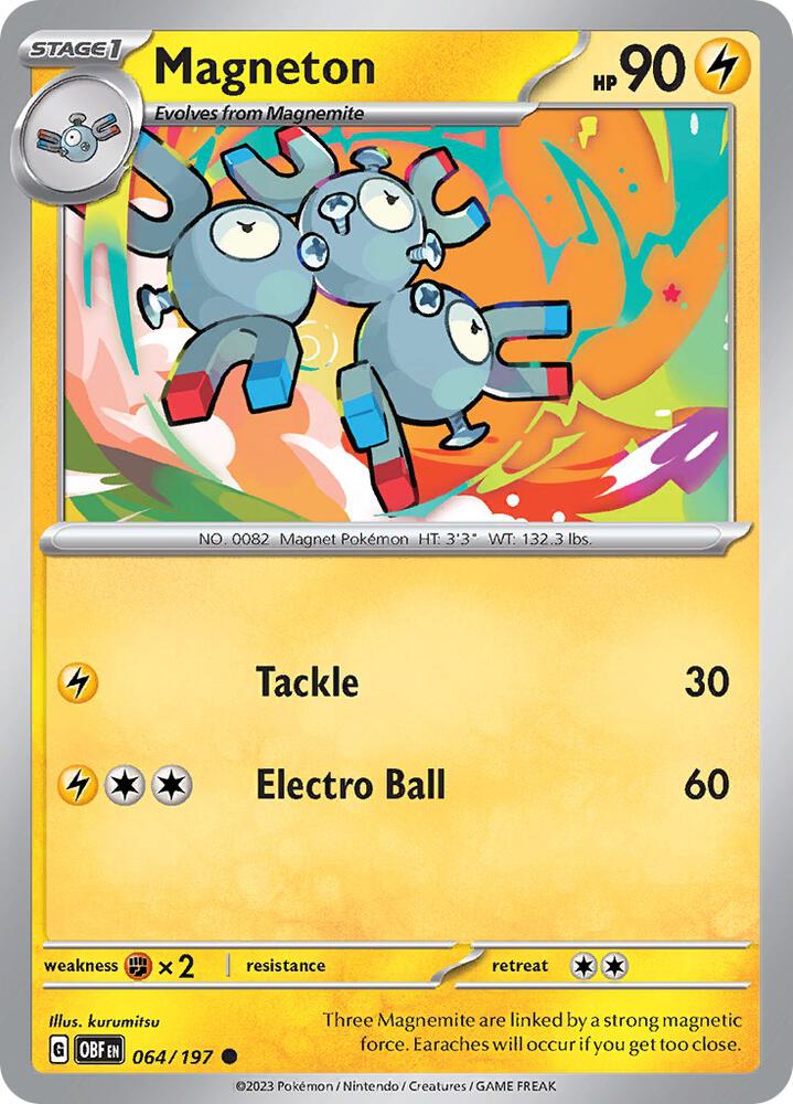 Magneton 064/197 card from SV03: Obsidian Flames